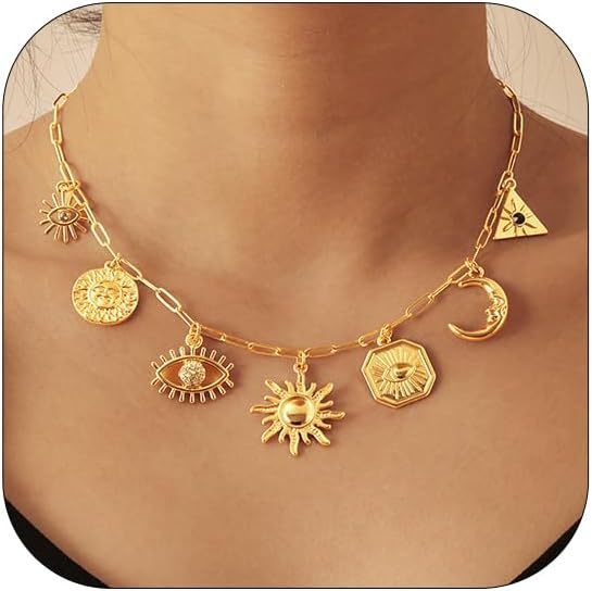 Fashion Shell Sun Starfish Summer Beach Necklace Simple Niche Wear Women