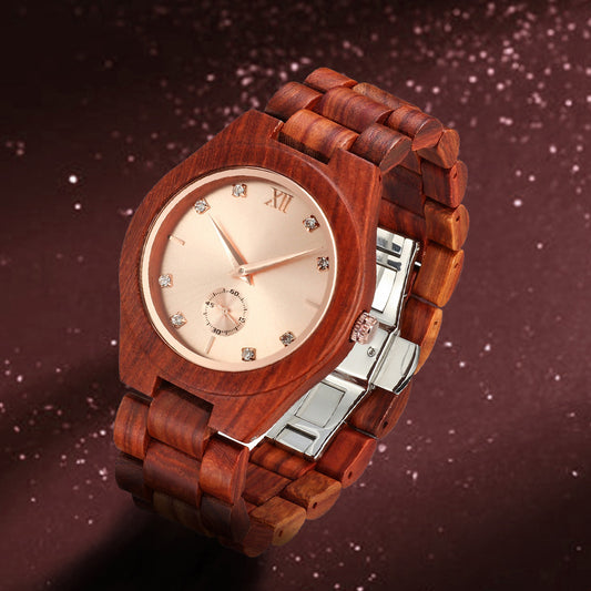 Women's Quartz Wood Watch